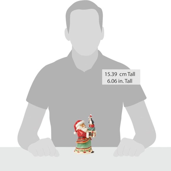 Jim Shore Heartwood Creek Santa with Presents and a Penguin Pint-Sized Figurine - Picture 3 of 5